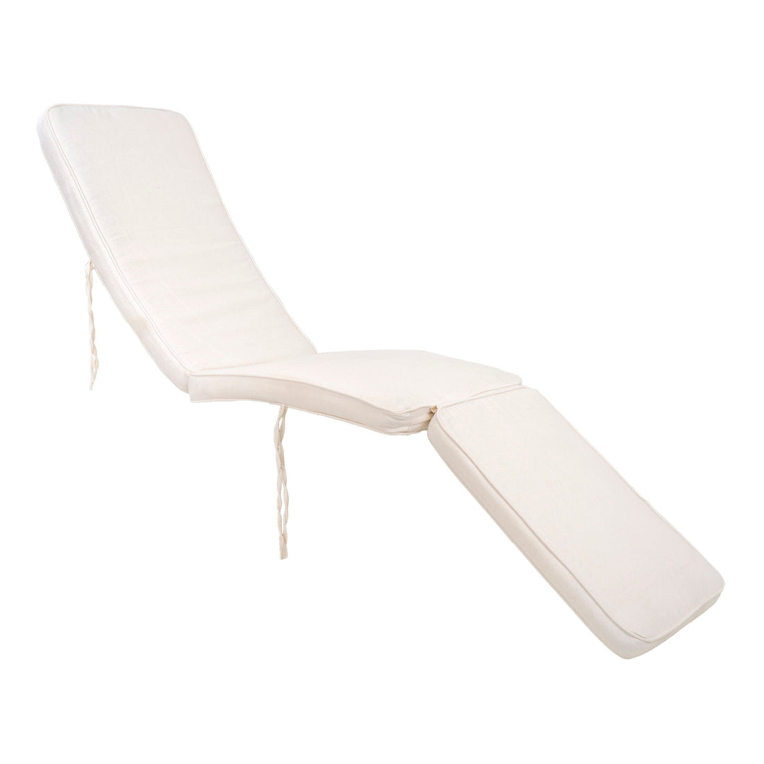 Arrecife Cover Chair with Deck Chair Cushion - Deck Chair with Deck Chair Cushion, Teak/Cotton, Nature/White
