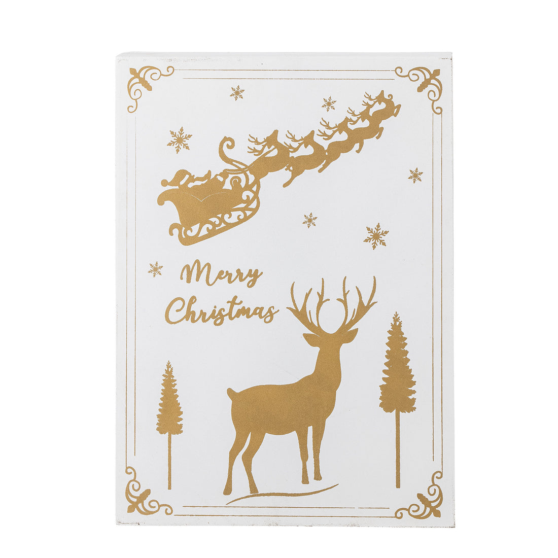 Bloomingville elimarkalender m/lys, hvit, kryssfiner