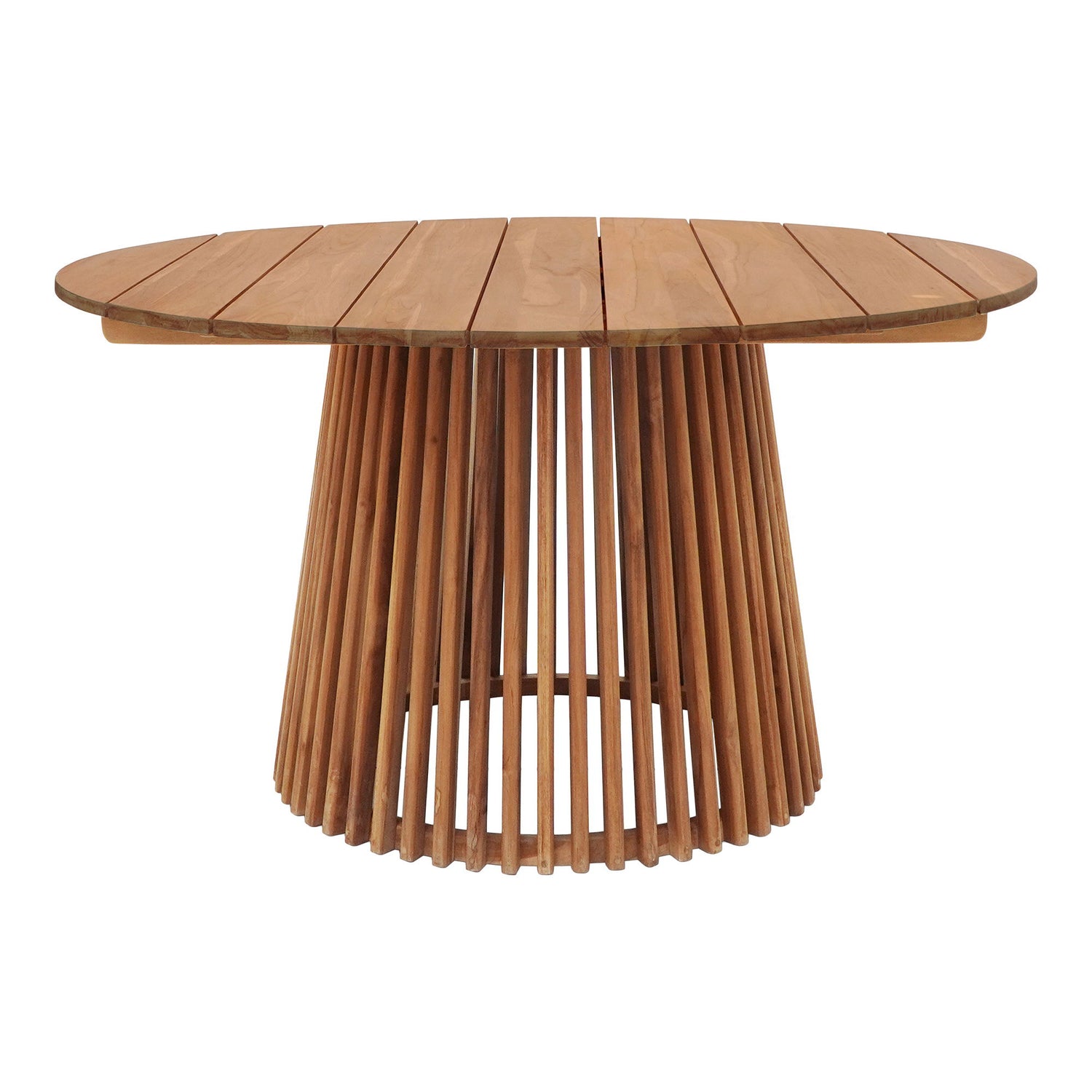 Spisebord, teak, natur&lt;br&gt;Ø120x75 cm