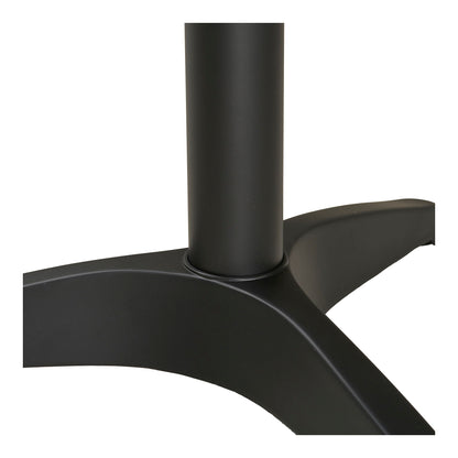Kafébord - Kafébord, benkeplate i marmor, mørkegrå, svarte ben, aluminium 60x60x73 cm