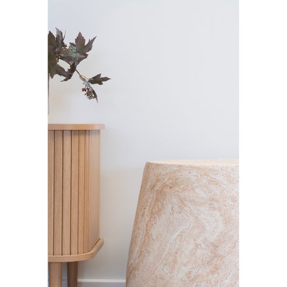 Sidebord, fiberleire, natur&lt;br&gt;Ø47.5x41 cm