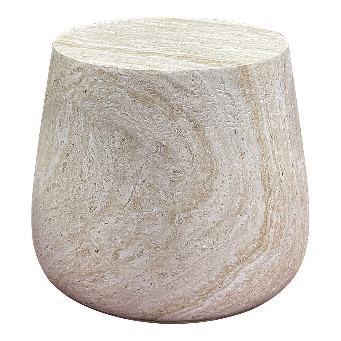 Sidebord, fiberleire, natur&lt;br&gt;Ø47.5x41 cm