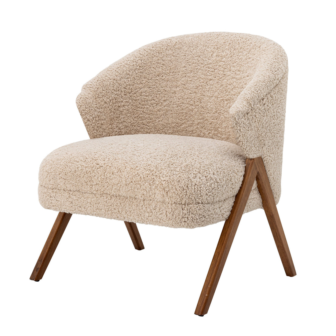 Bloomingville Camino Lounge Chair, Nature, Rubber Tree