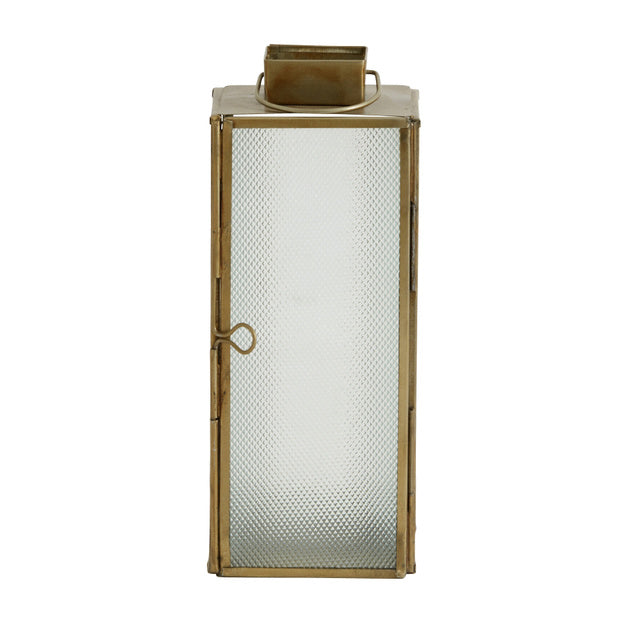 Nordal messing Lantern Frosted Glass stor H21 cm