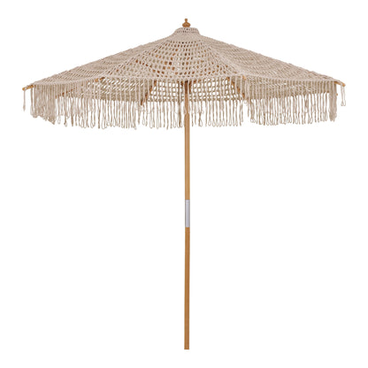 Parasol, bomull, tretone, beige&lt;br&gt;Ø250 cm