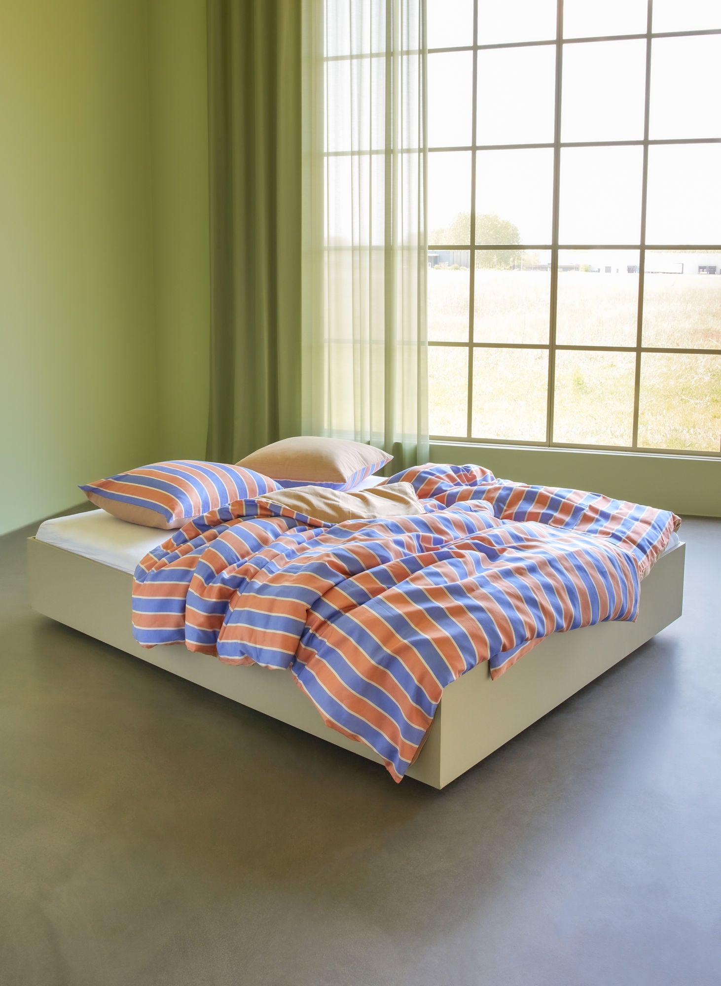 Hübsch Solace Bedding 60x63 140x200 blå/oransje