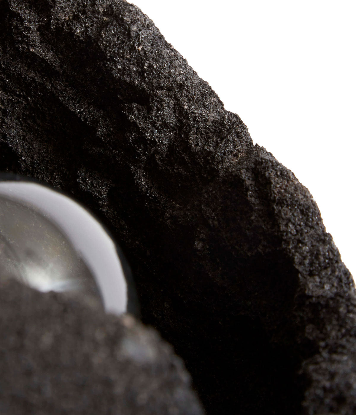 Muubs - gulvlampskorpe - Mat Black Lava Stone - Ø22XH21 cm