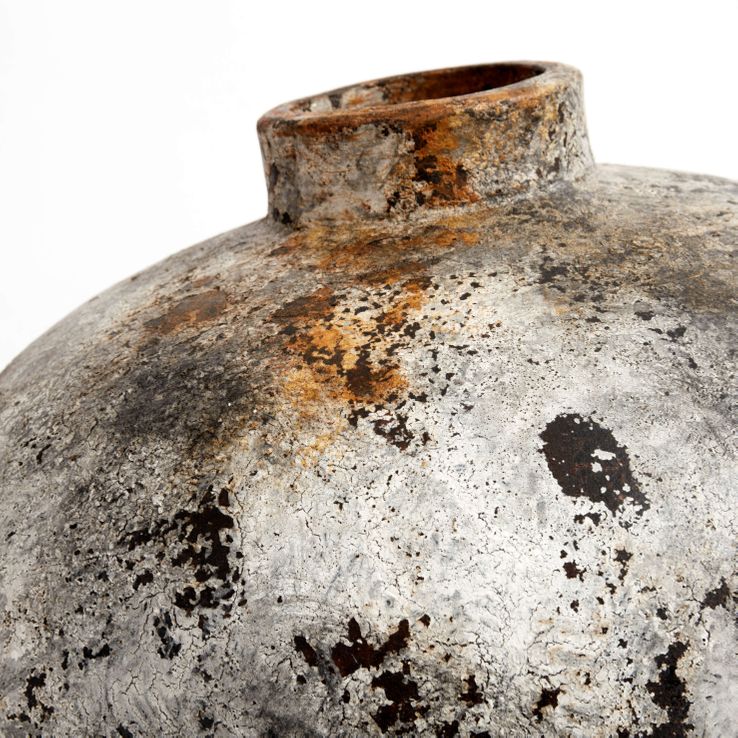 Pot of Echo 80 - Rust Grey - Terracotta - H: 80 Ø: 45 cm