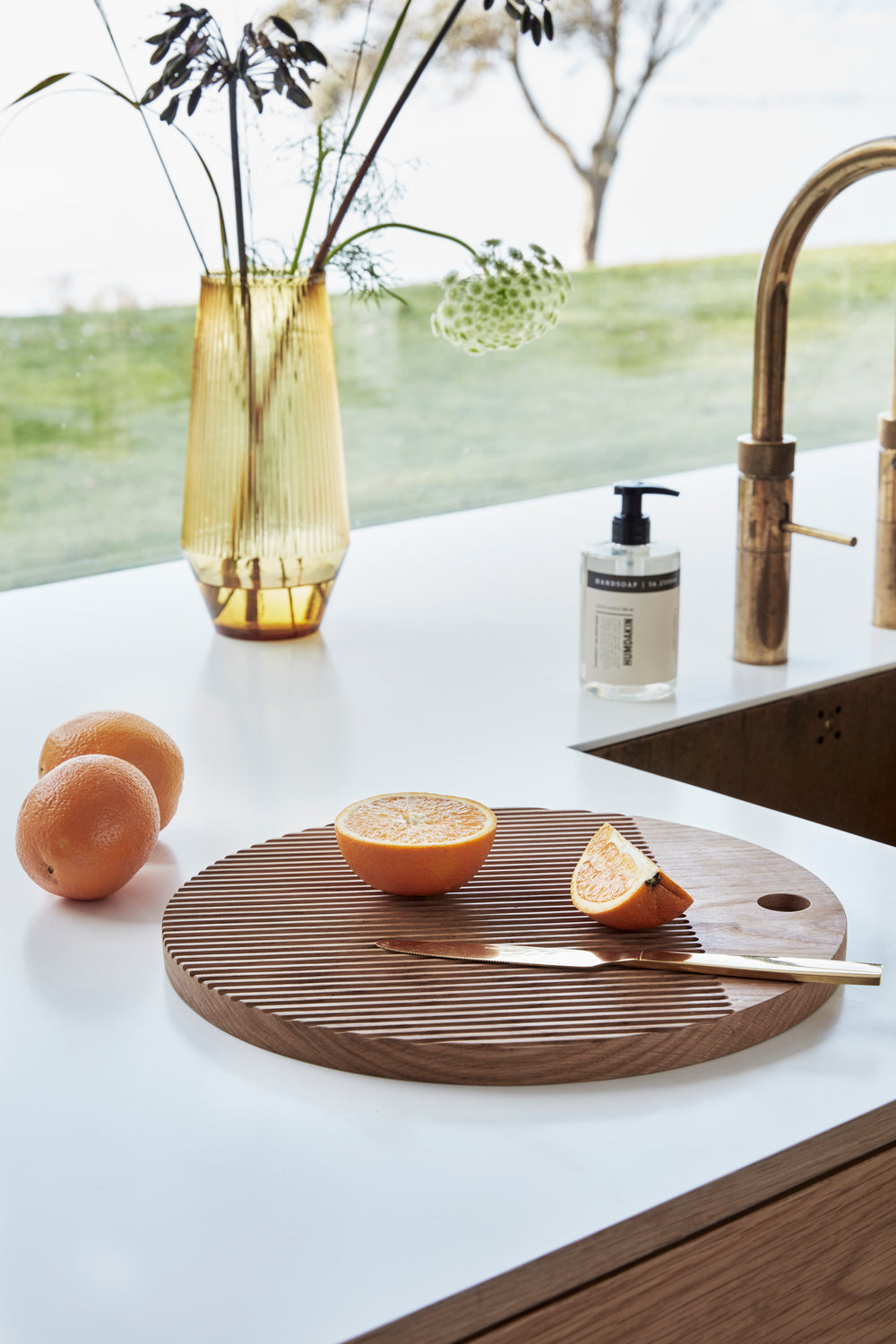 Monarch skjærebrett rund natur (sett med 2) - ø33xh2, ø40xh2cm