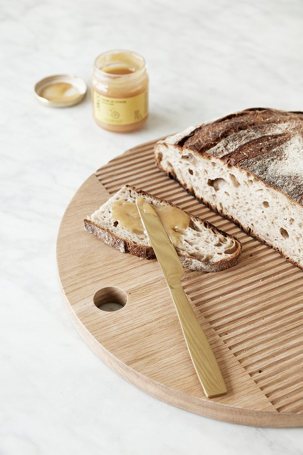 Monarch skjærebrett rund natur (sett med 2) - ø33xh2, ø40xh2cm