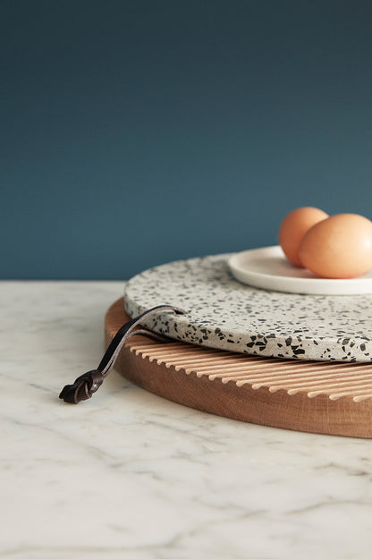 Monarch skjærebrett rund natur (sett med 2) - ø33xh2, ø40xh2cm