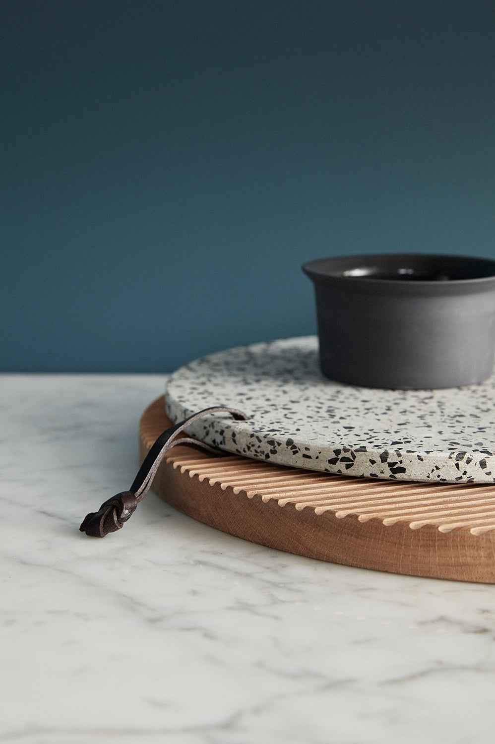 Monarch skjærebrett rund natur (sett med 2) - ø33xh2, ø40xh2cm