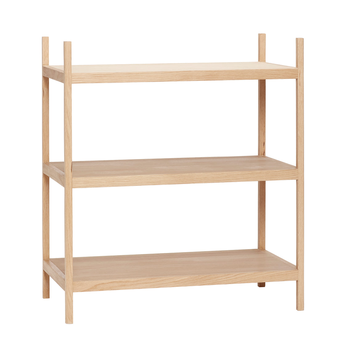 Bibliotekhylle liten natur - 80x45xh90cm