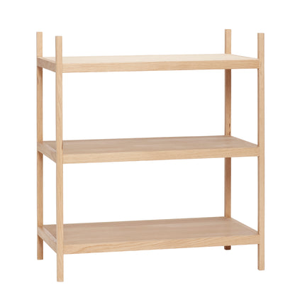 Bibliotekhylle liten natur - 80x45xh90cm