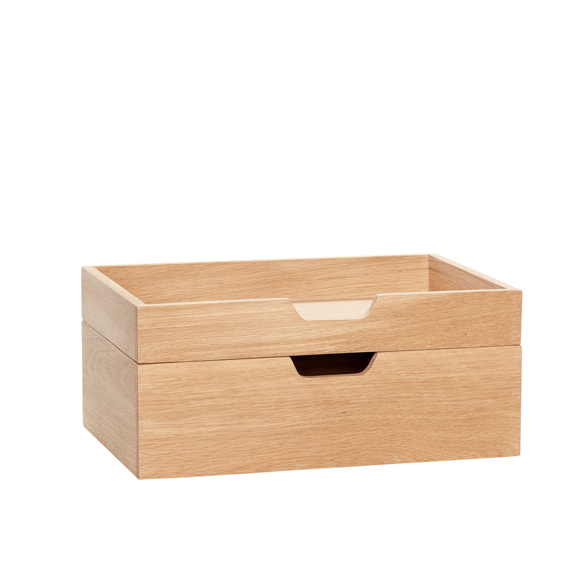 Merk oppbevaringsboks Natur (sett med 2) - 35x24xh5, 35x24xh10cm
