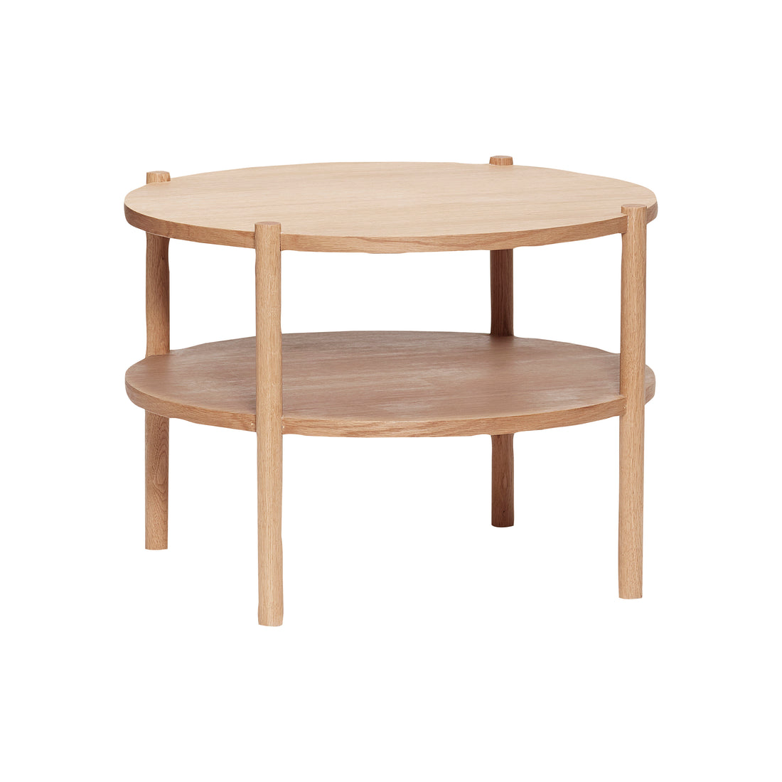 Eikenøtt salongbord rundt natur - Ø64XH44cm