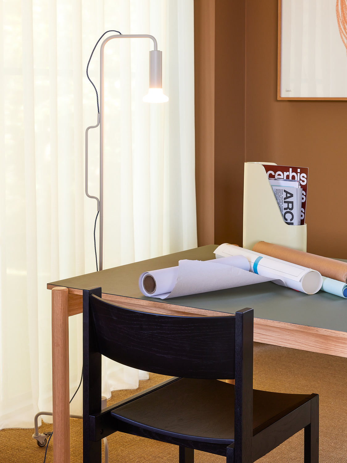 Skrå spisebord rektangulært olivengrønn - 190x107xh75cm