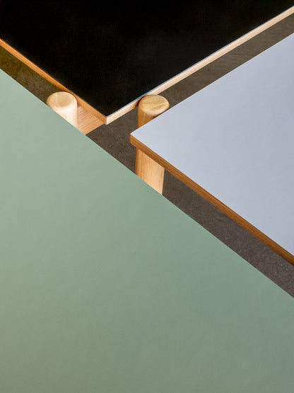 Skrå spisebord rektangulært olivengrønn - 190x107xh75cm