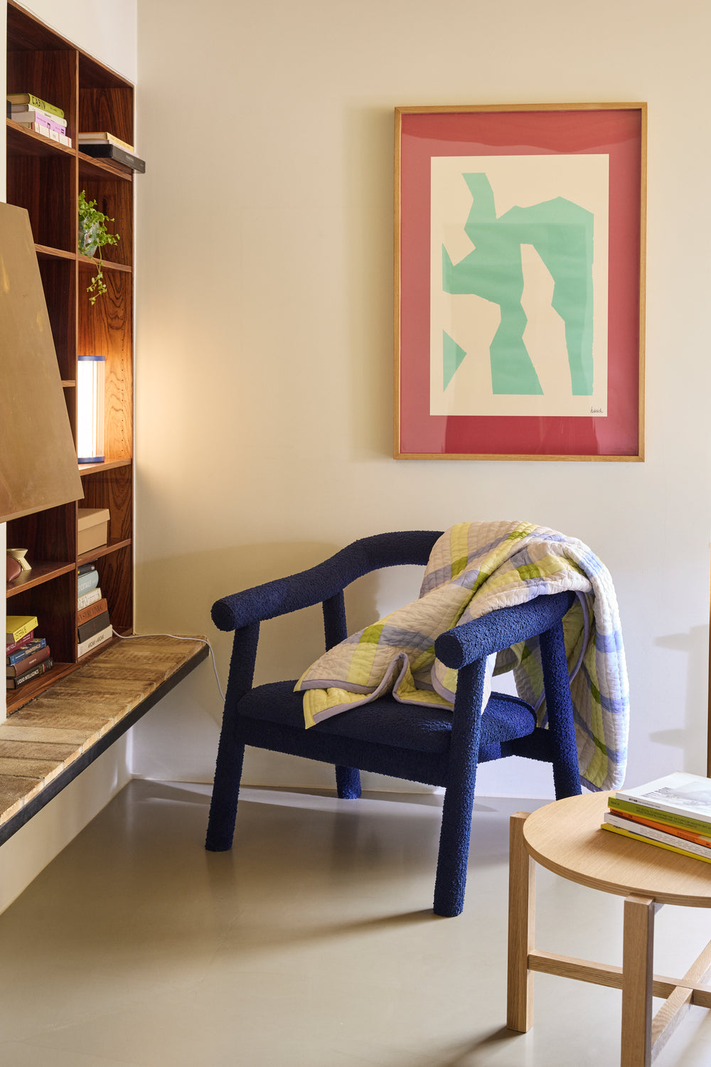 Fire salongbord naturlig (sett med 2) - ø68xh42cm, ø48xh55cm