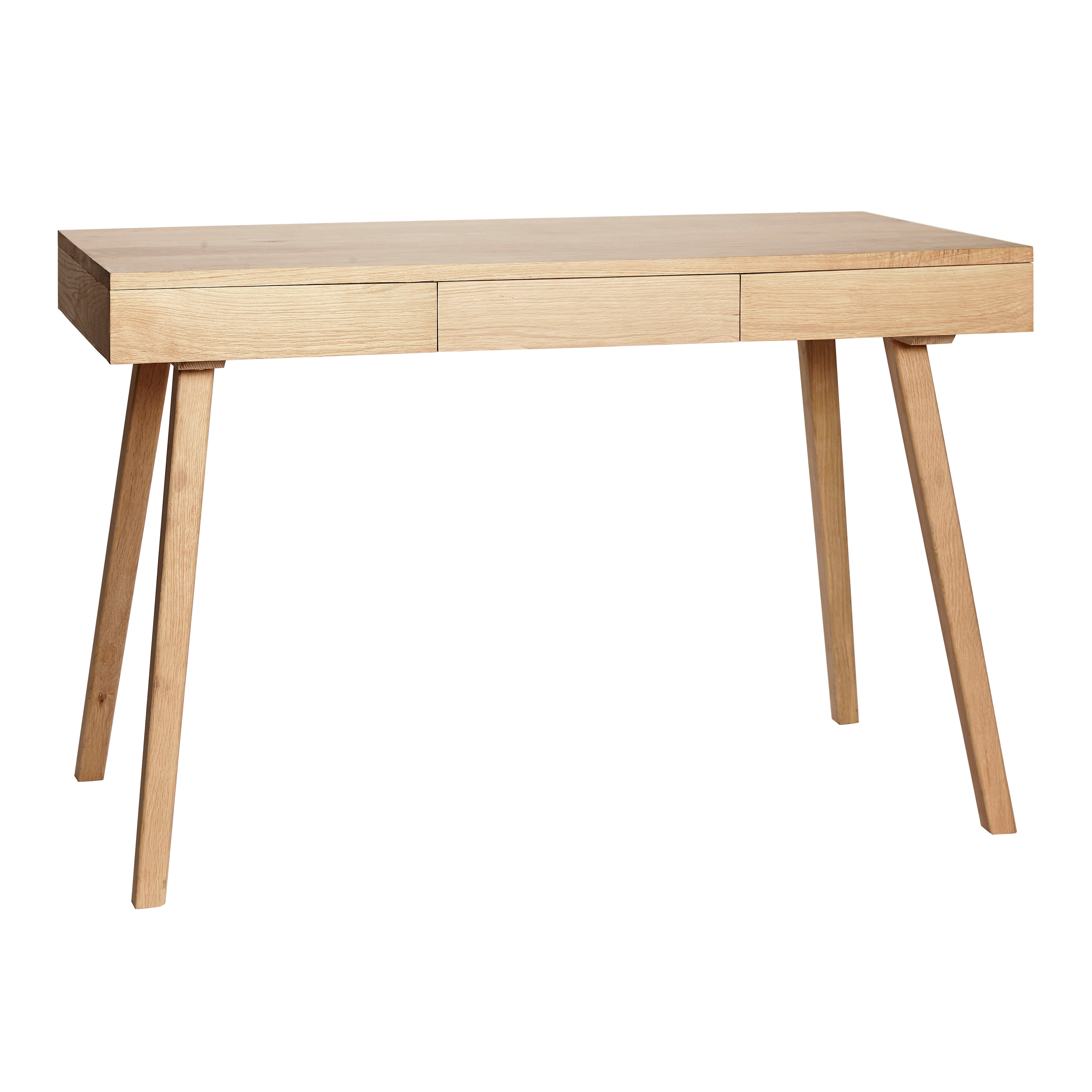 Hübsch - Desk M/3 -skuffer, eik, FSC, Natur - 120x57xh78cm