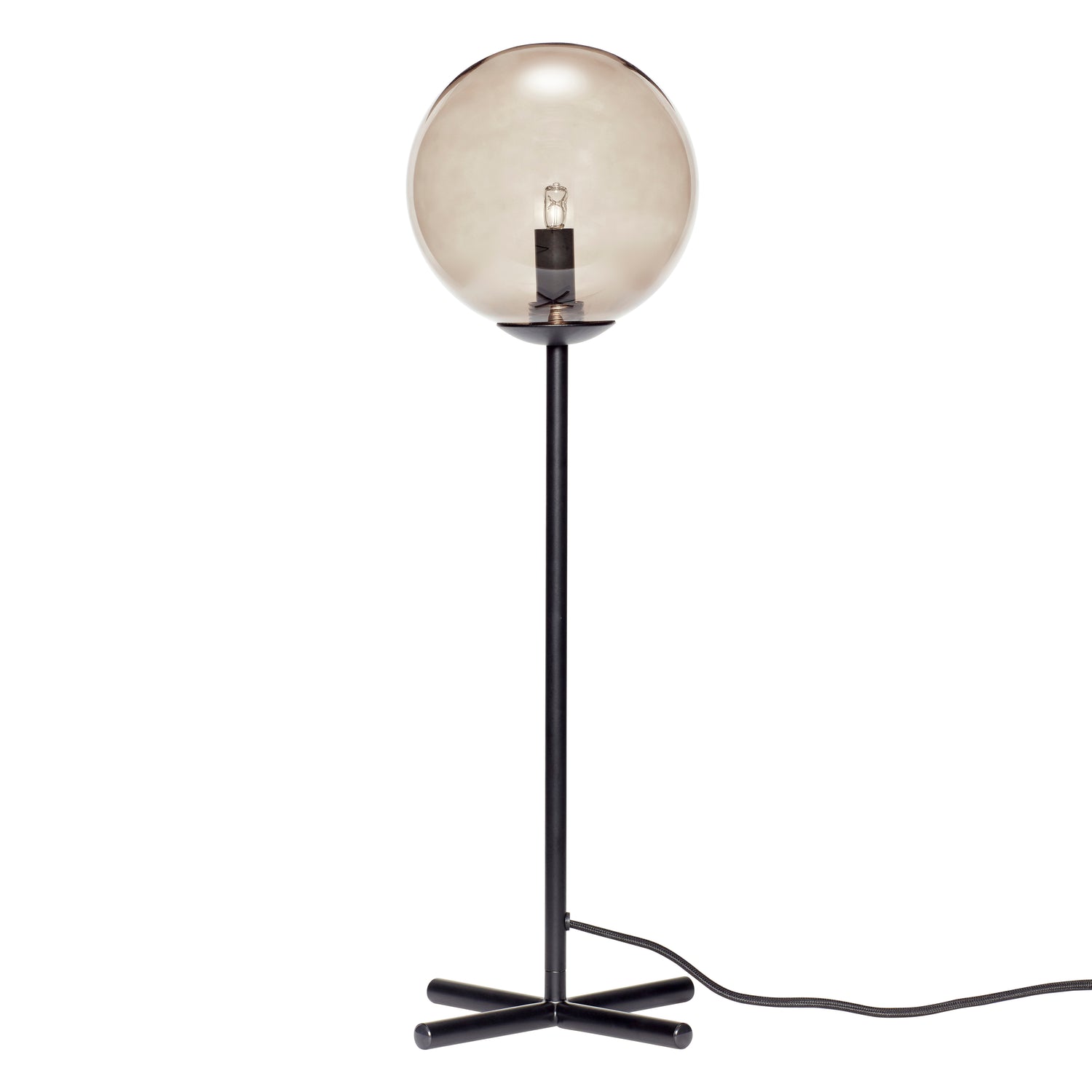 Hübsch Champ Table Lamp Black/Smoke Color