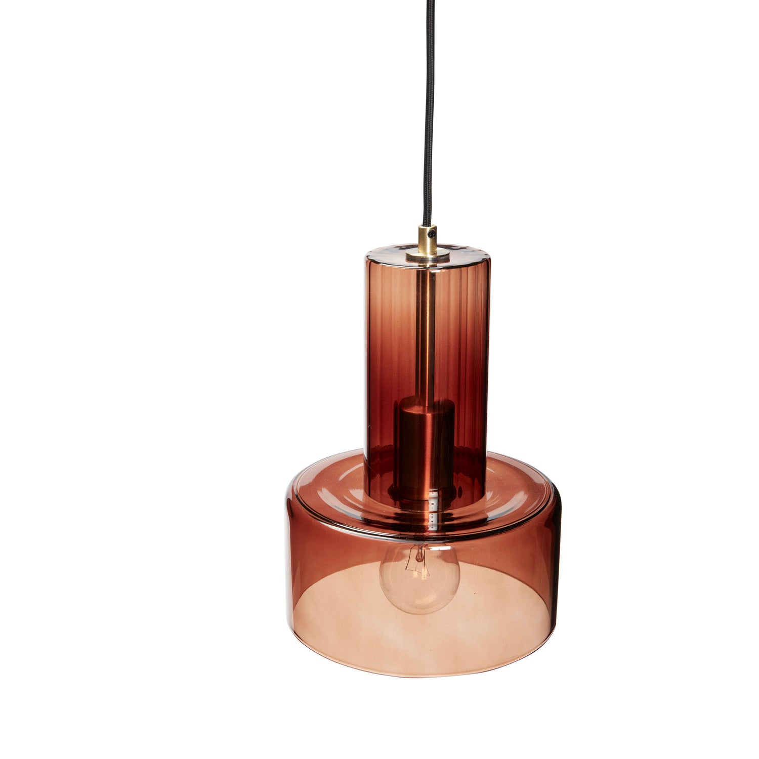 Ripple Pendant Amber farge - ø20xh27cm