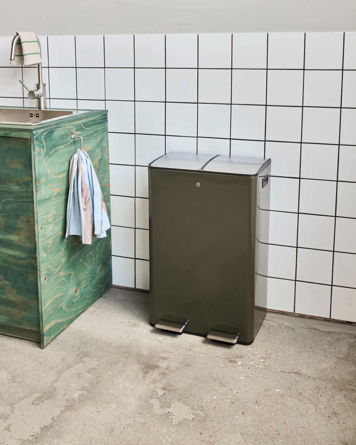 Søppelbøtte, HDBlack, Grønn