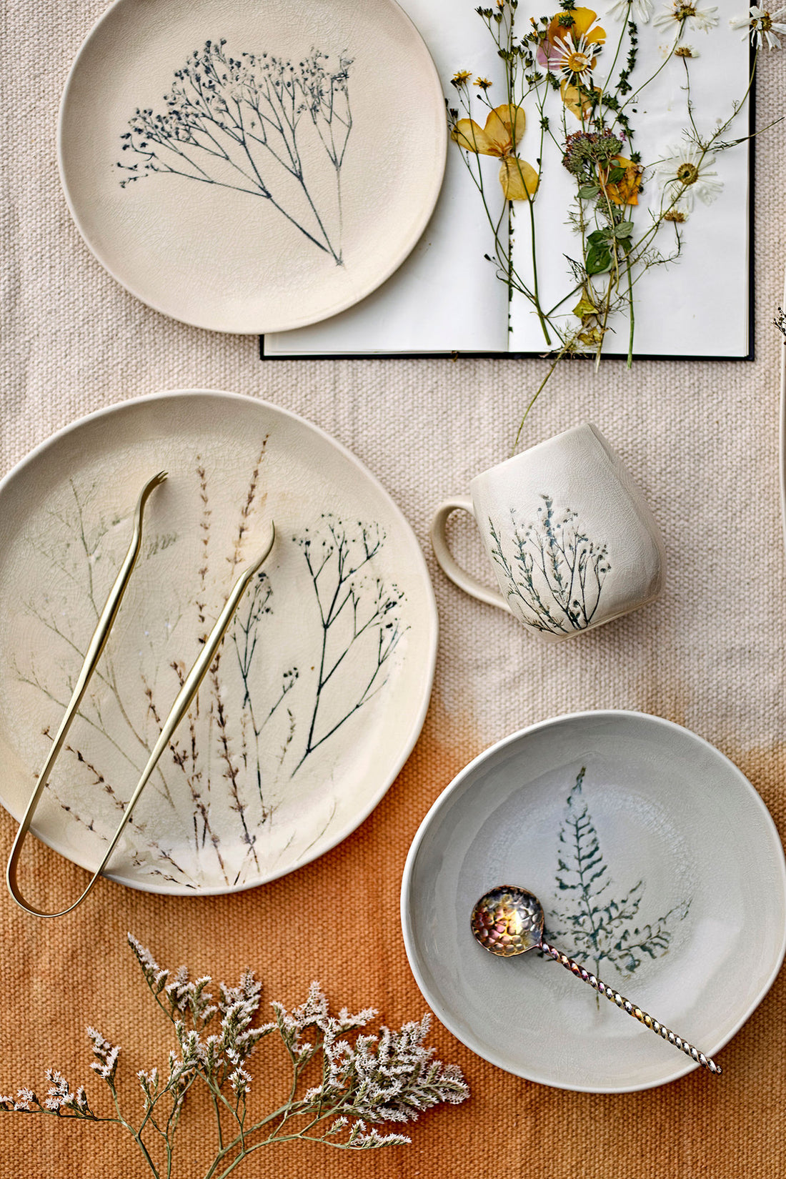 Bloomingville Bea Plate Deep, Multipak, Nature, Stoneware