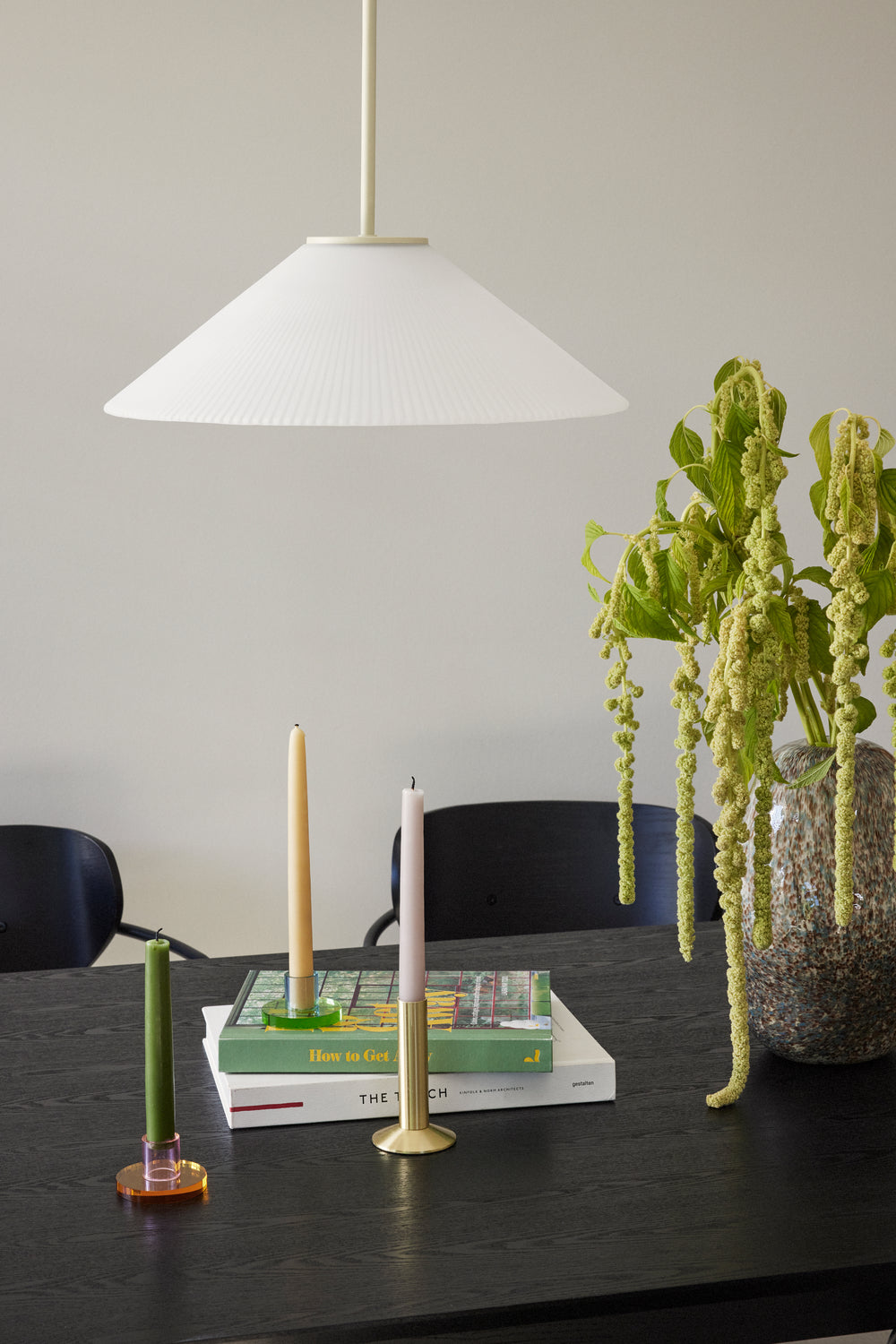 Solid anheng Hvit/Sand - ø44xh34cm, E27