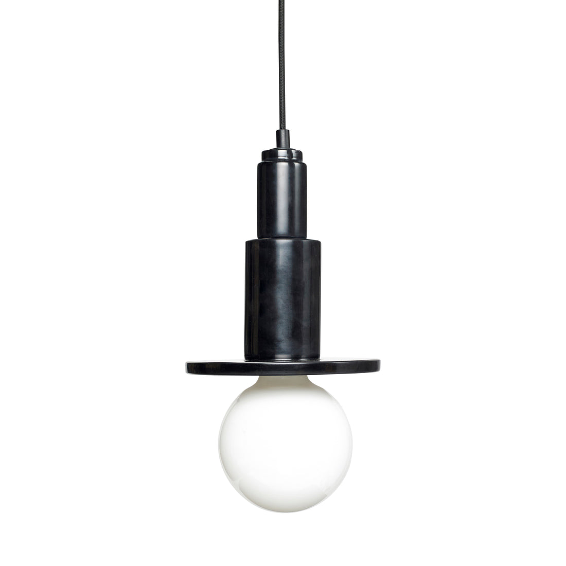 Sculpture Pendant Black - Ø12XH19cm, E27/40W