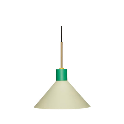 Hübsch - Lampe, metall, brun/gul/grønn - Ø35XH38cm