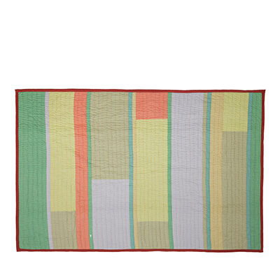 Hübsch Pavilion Plaid Block Coral/Multicolor