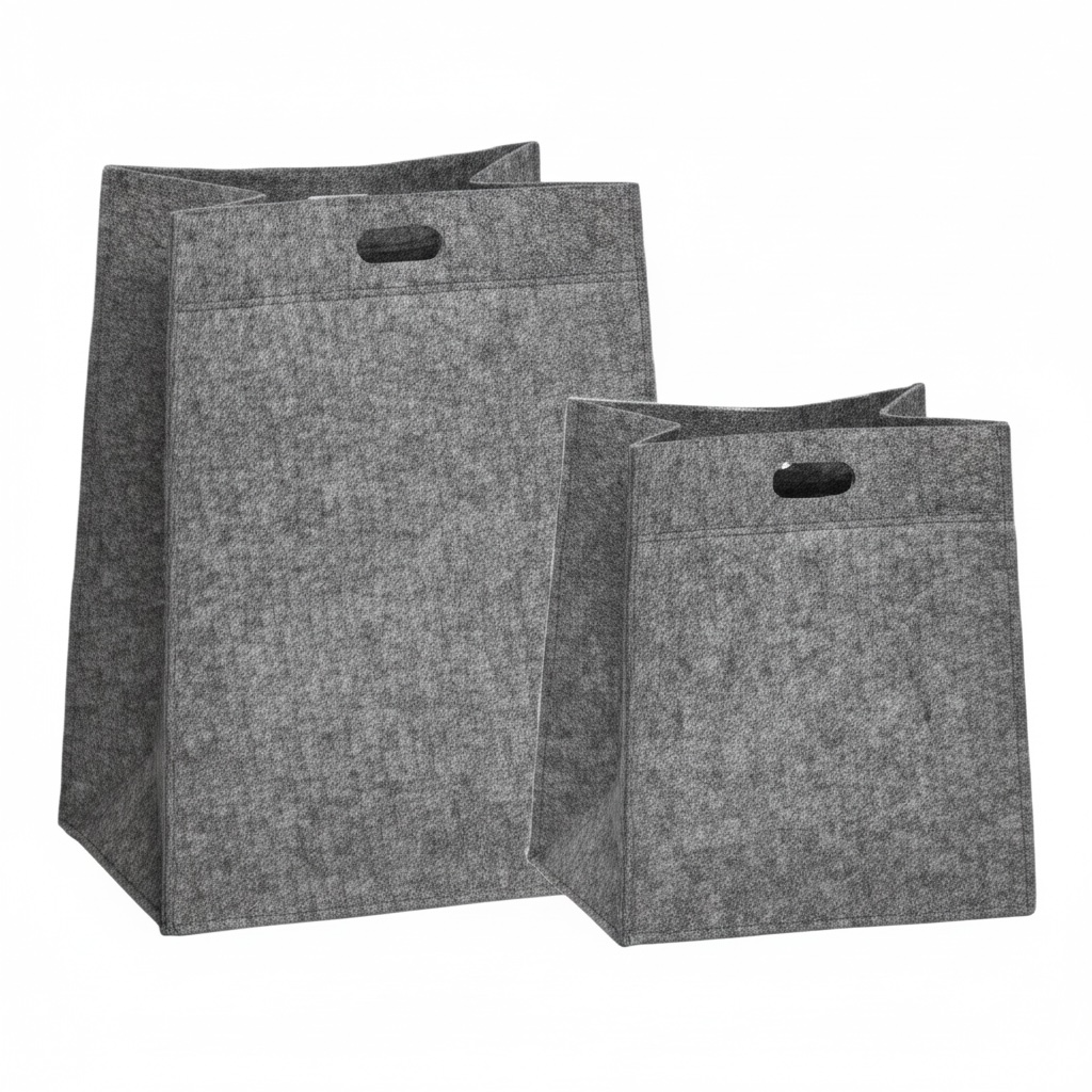 Filtkurv fra Hubsch sett med 2 stk