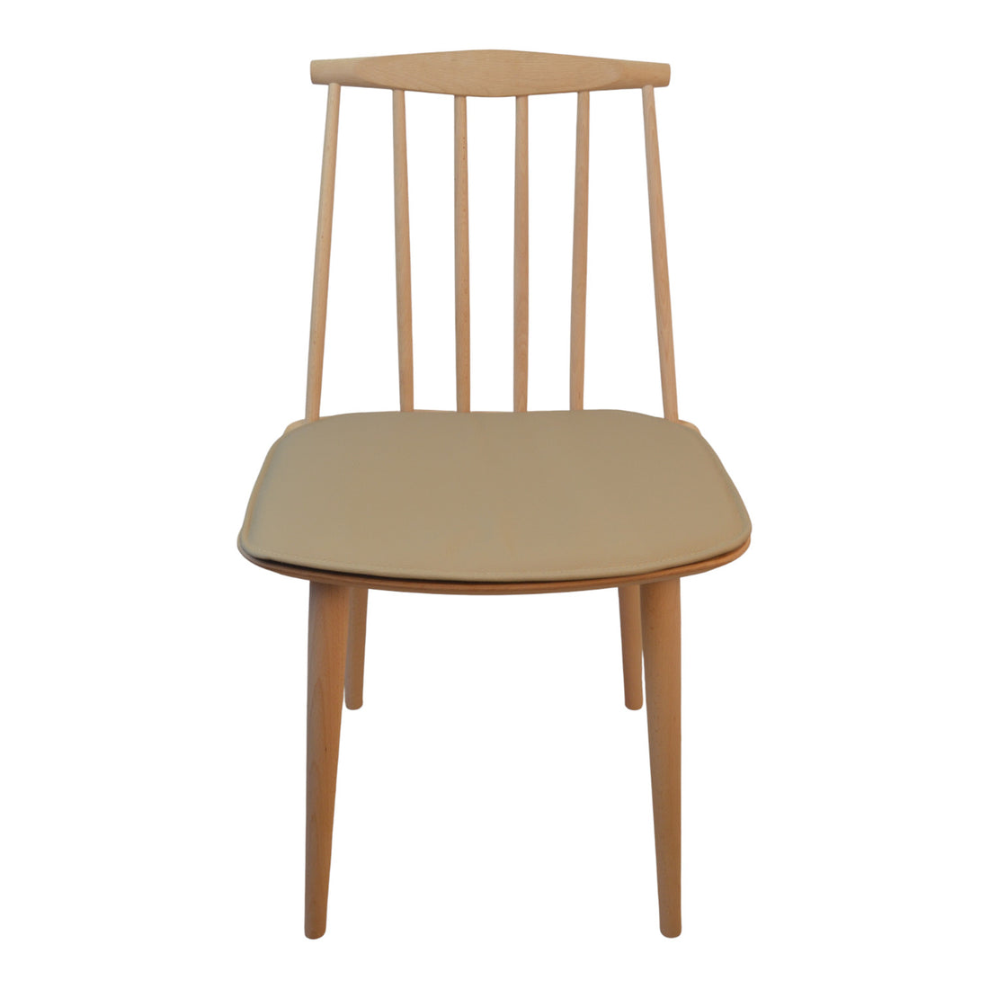 Luksus sand -farget skinnpute til høy J77 (FDB) Stolen