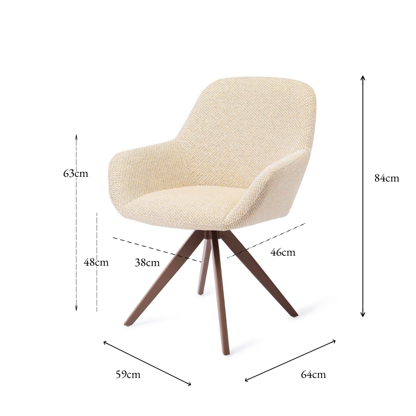 Kushi Dining Chair Trouty skjær