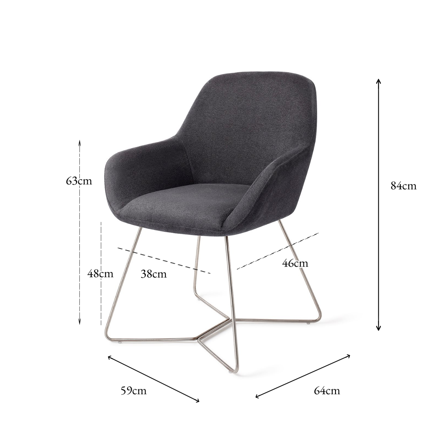 Kushi Dining Chair Black-Out