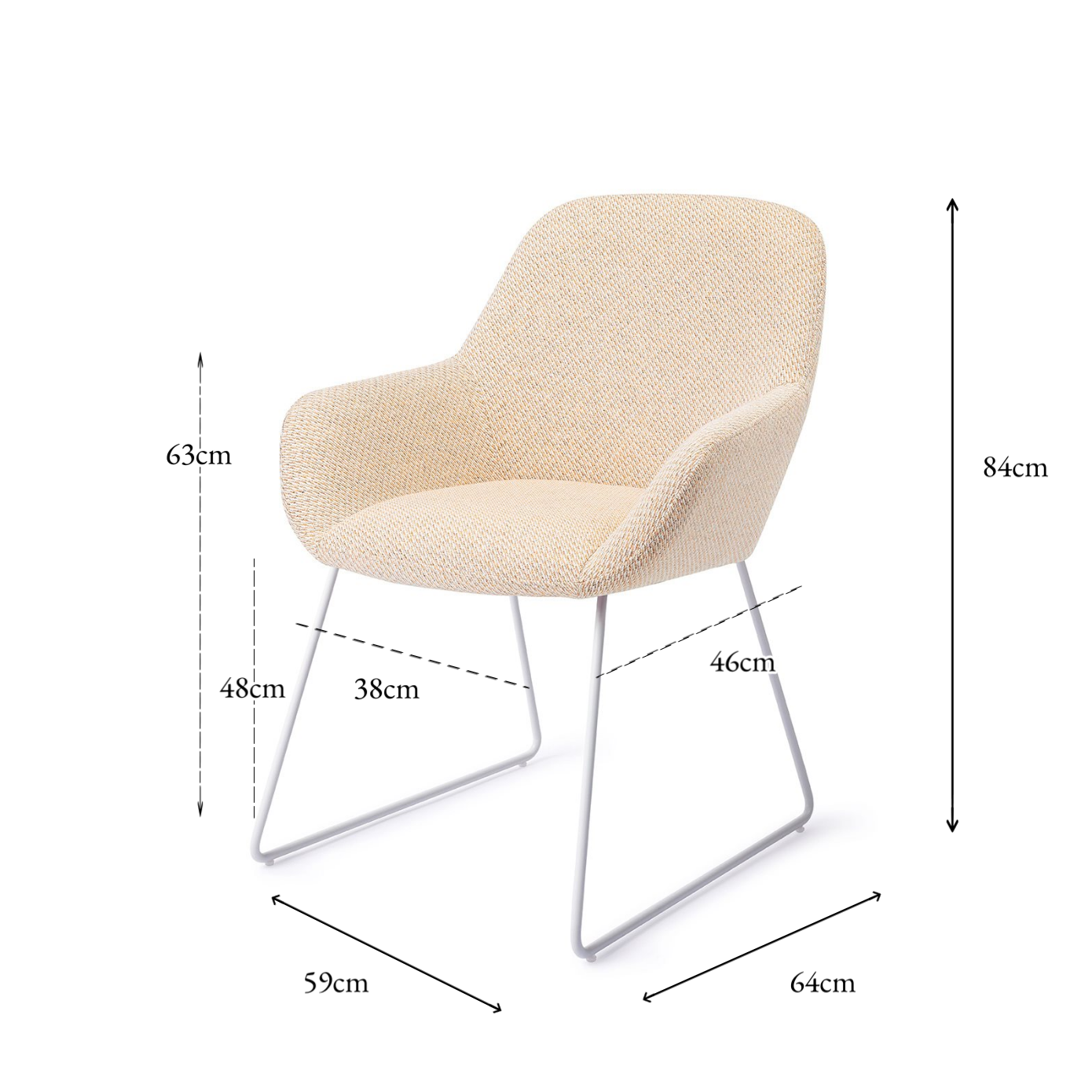 Kushi Dining Chair Trouty skjær