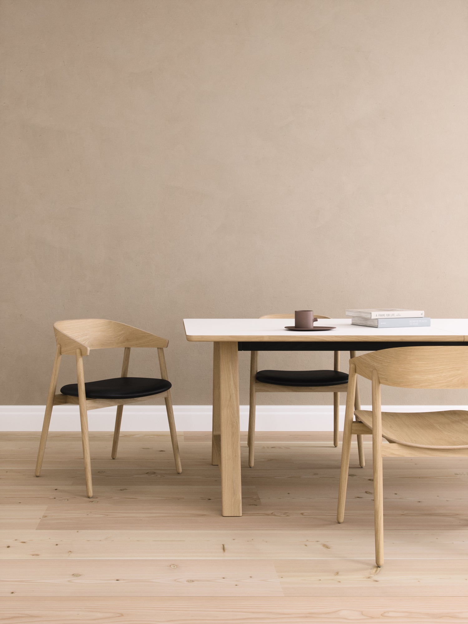 T11 Pull -out Table White Laminat - Mat (Crystal White)