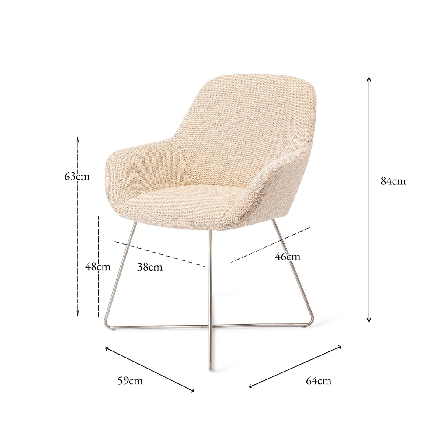 Kushi Dining Chair Trouty skjær