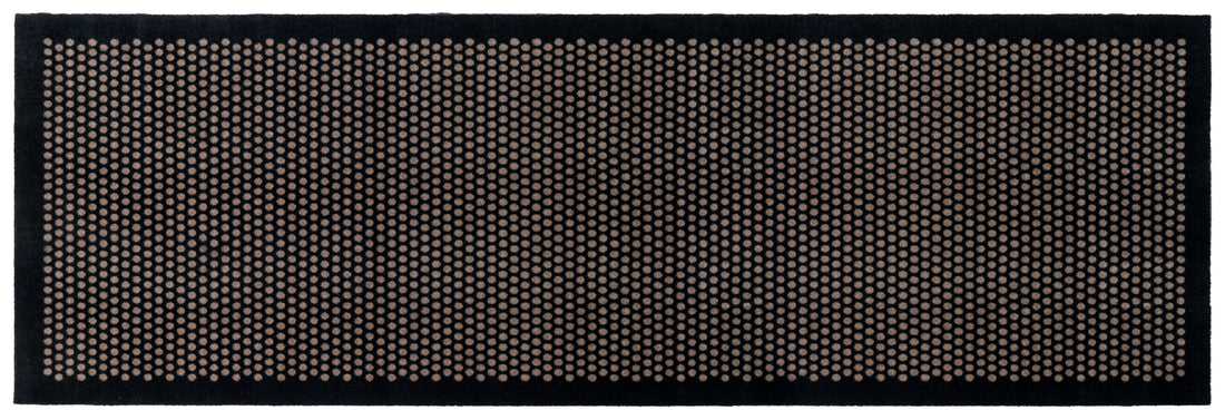 Gulvmatte 100 x 300 cm - prikk/svart sand