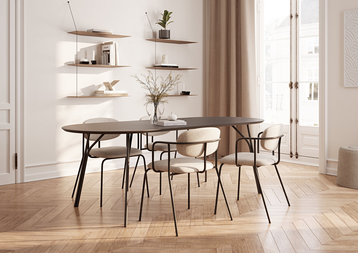 Tree Spisebord (220 cm) - Sort/Sort