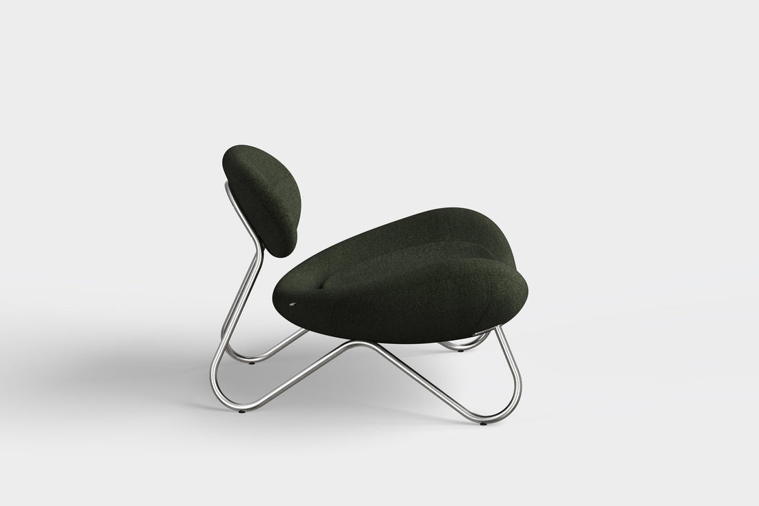 Meadow Lounge Chair - Furu/børstet stål