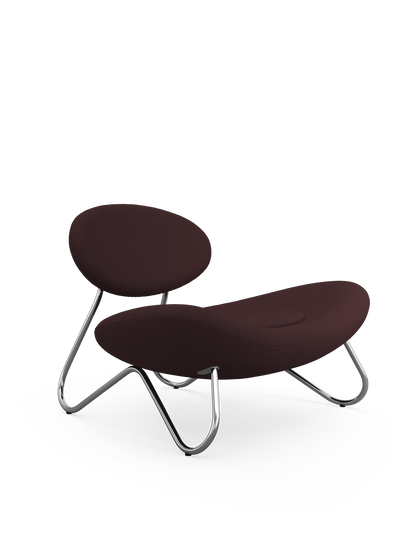 Meadow Lounge Chair - Bordeaux/børstet stål