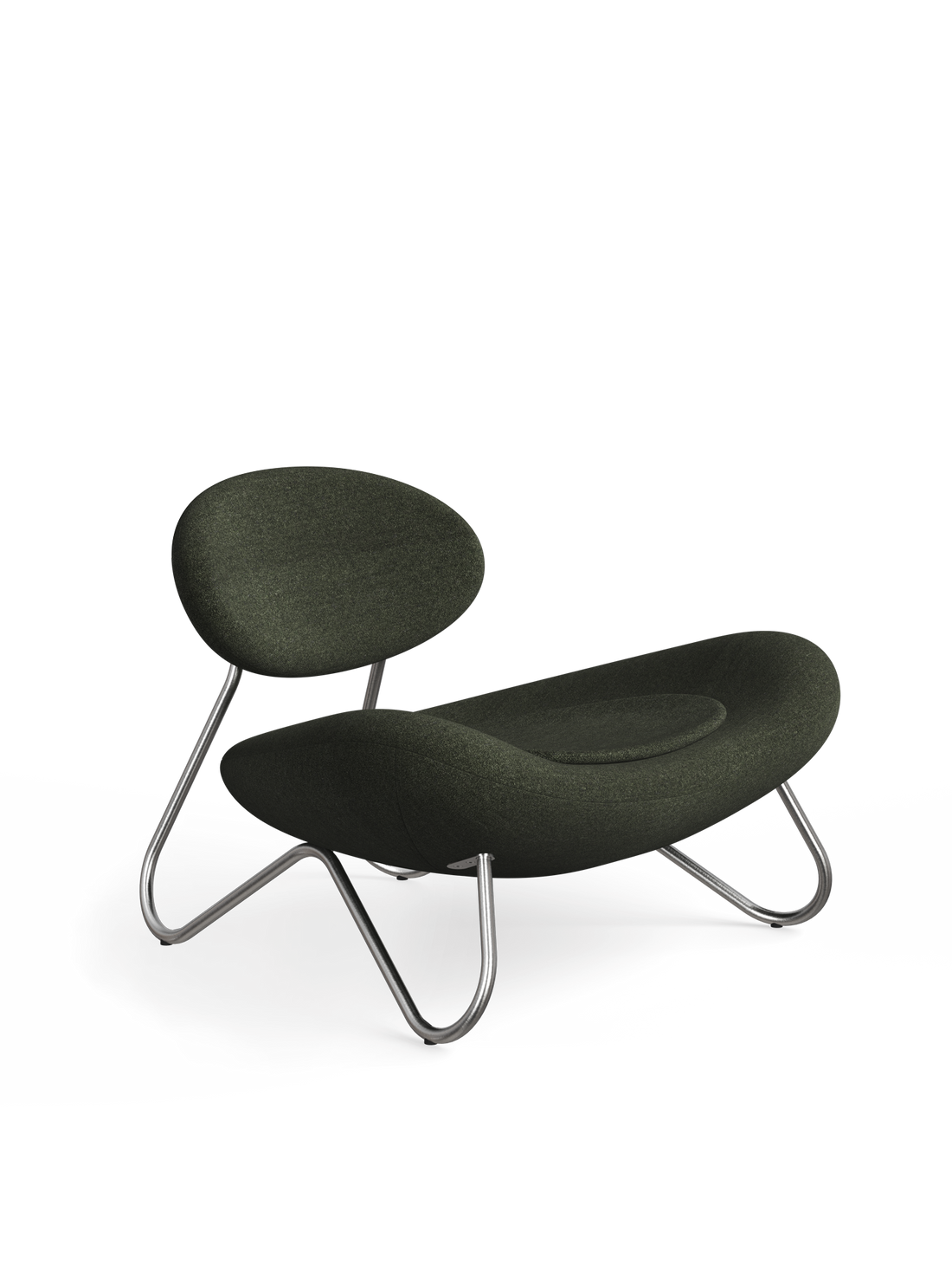 Meadow Lounge Chair - Furu/børstet stål