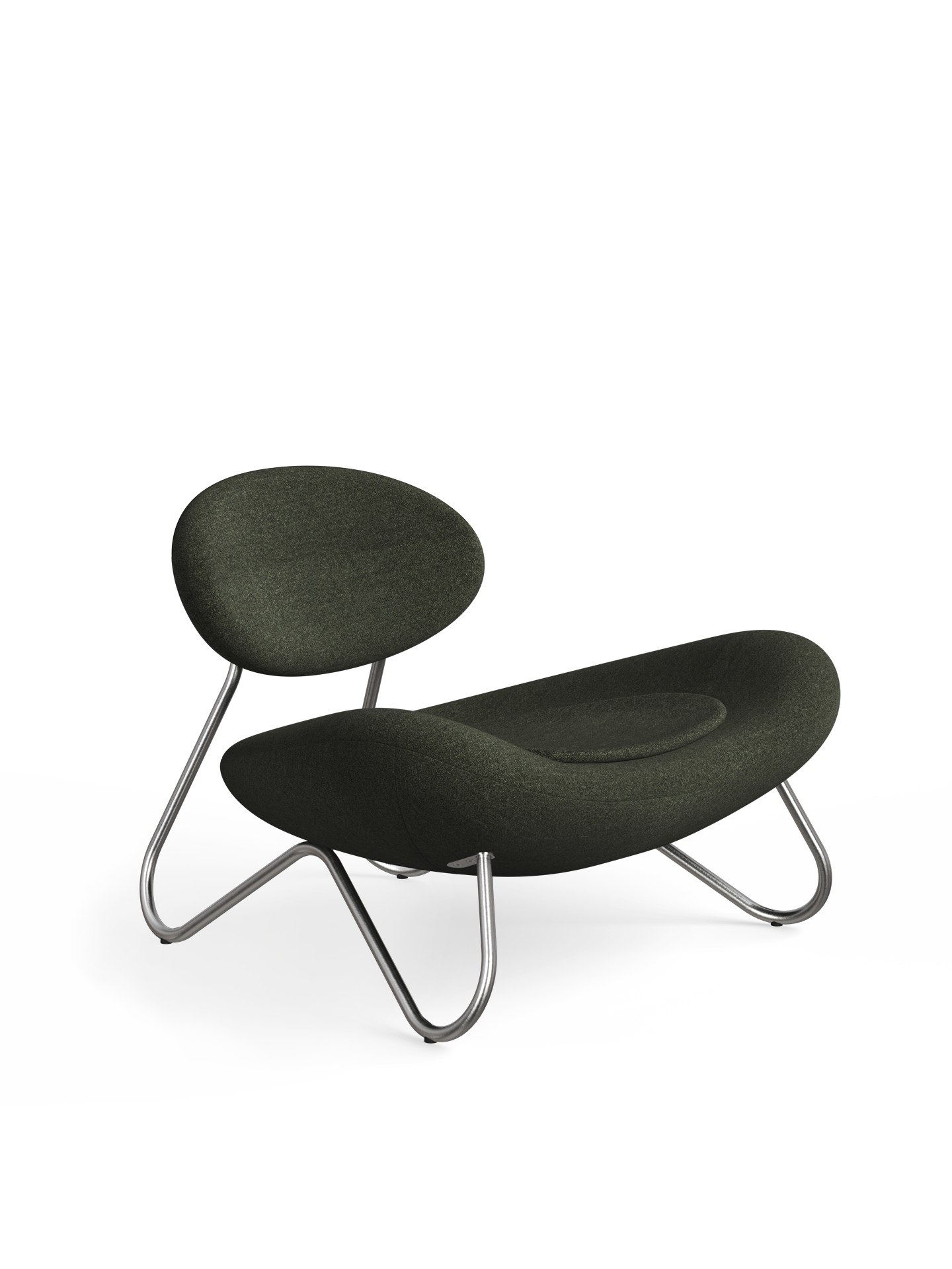 Meadow Lounge Chair - Furu/børstet stål
