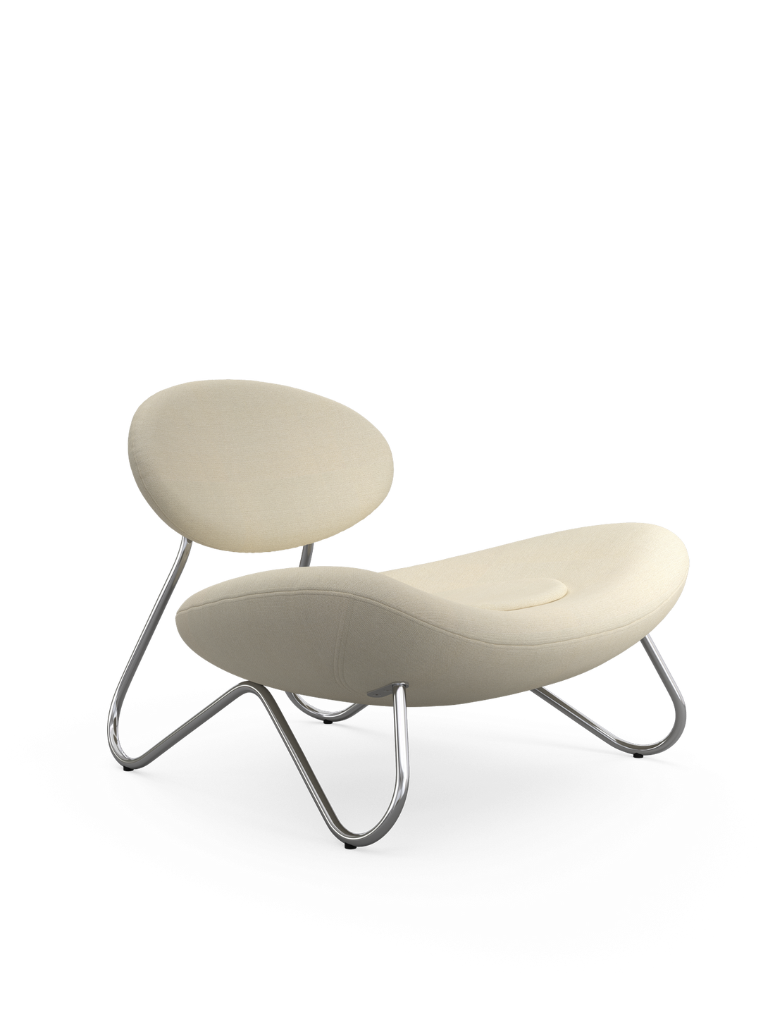 Meadow Lounge Chair - Hvit/Krom