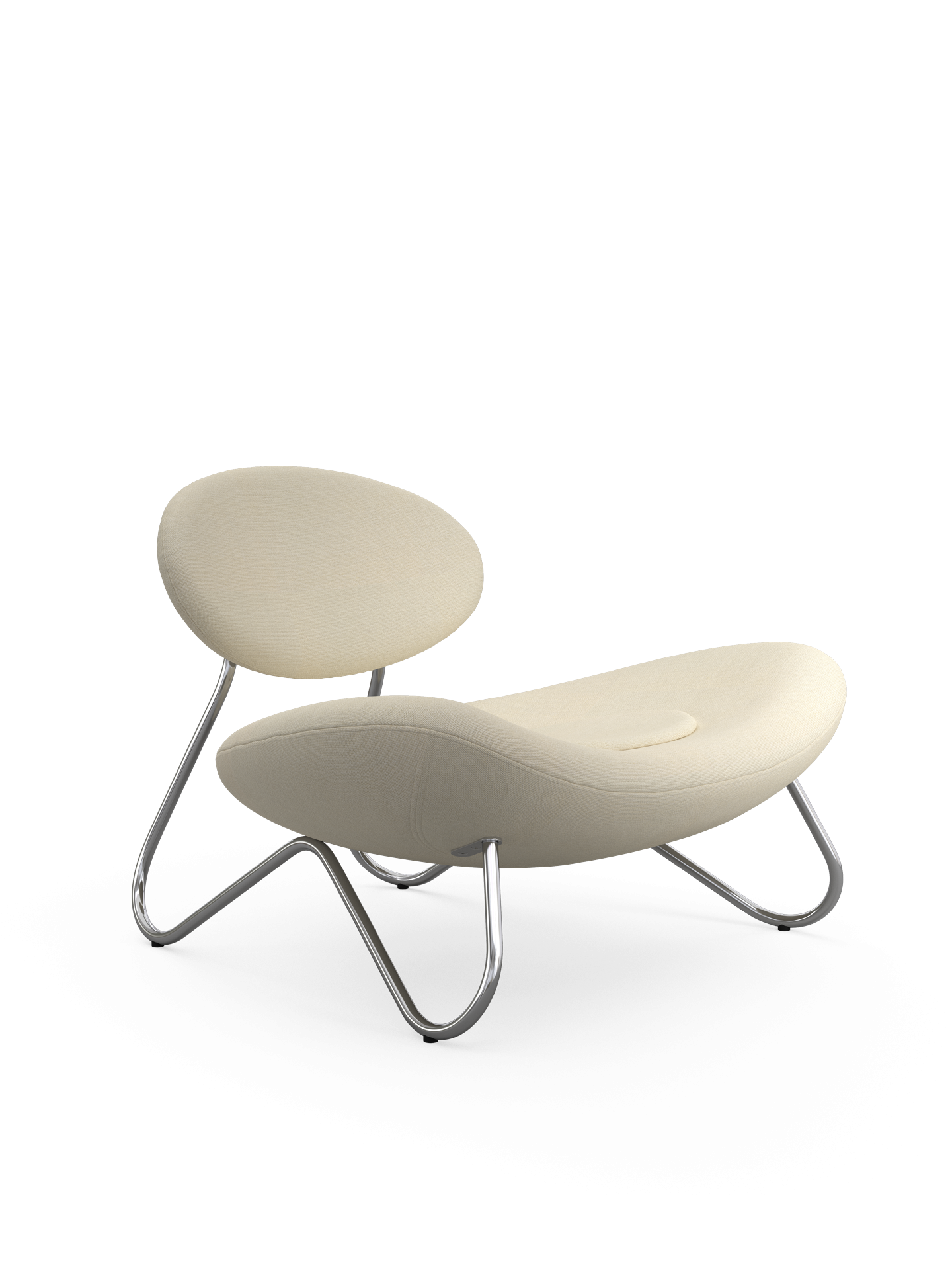 Meadow Lounge Chair - Hvit/Krom
