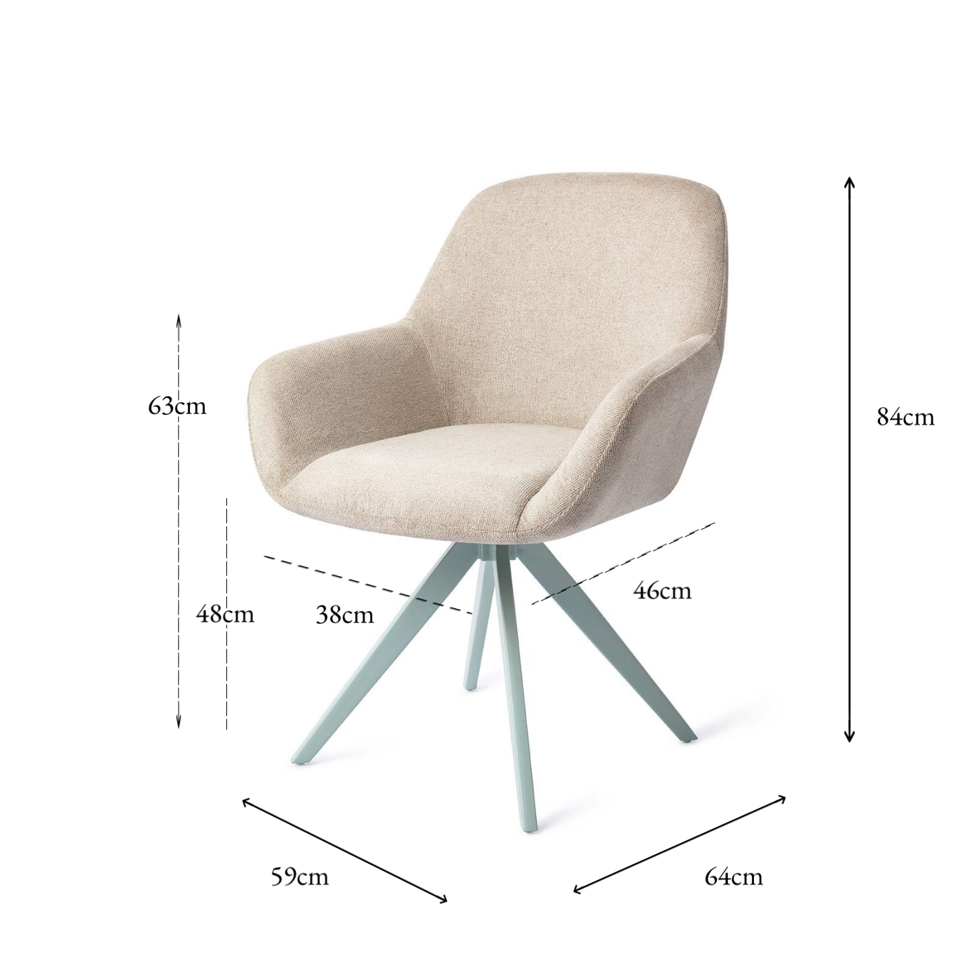 Kushi Dining Chair Ivory Ivy