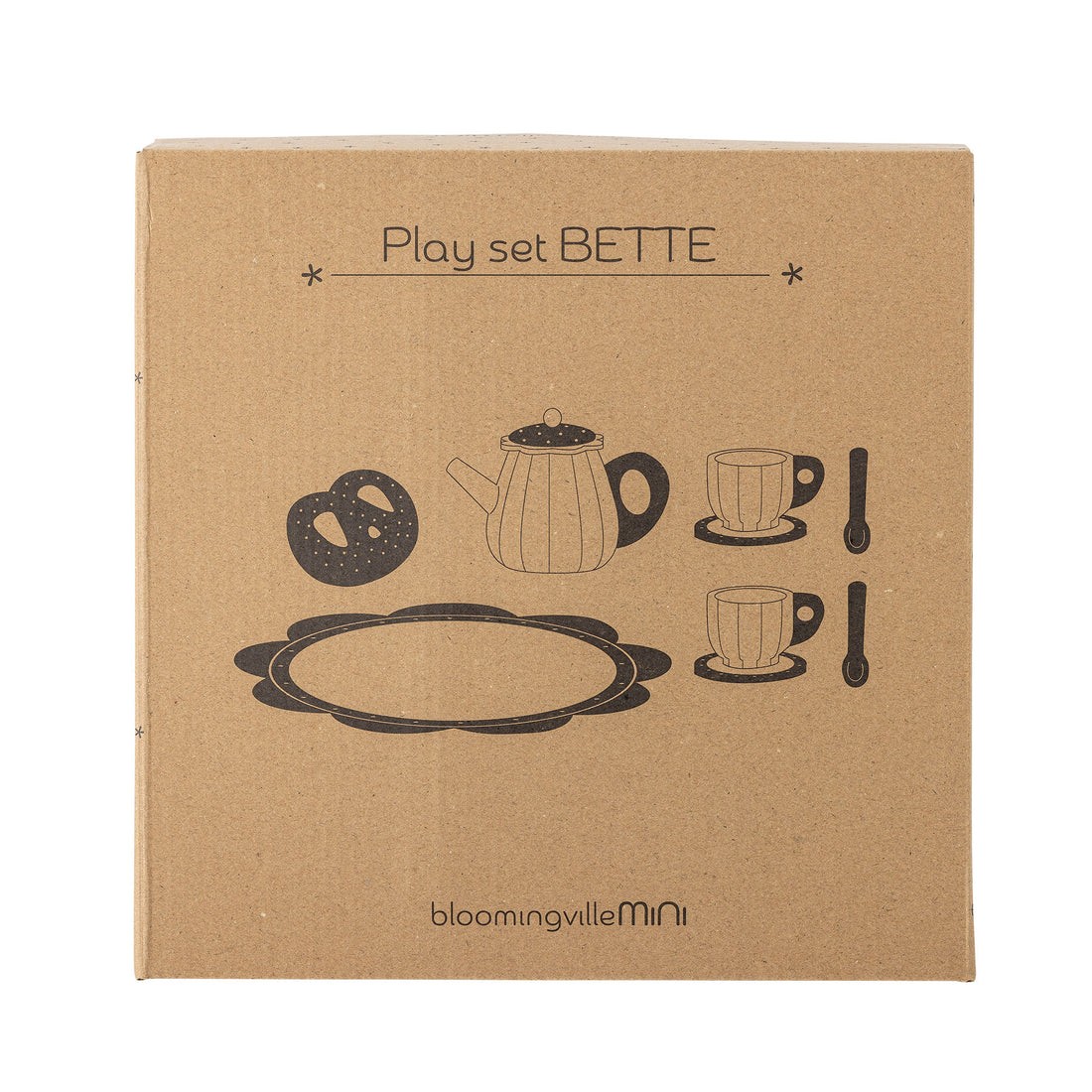 Bloomingville Mini Bette Toys, Kitchen Set, Brown, FSC®100%, MDF