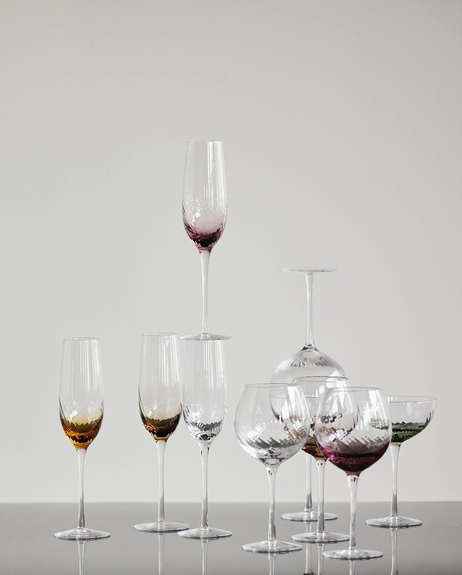 Garo Champagne Glass - H27,5 cm - Klart glass